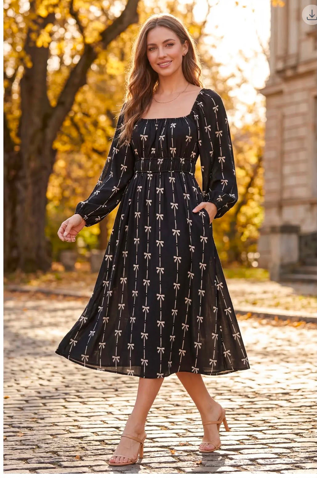 Bow Black Dress
